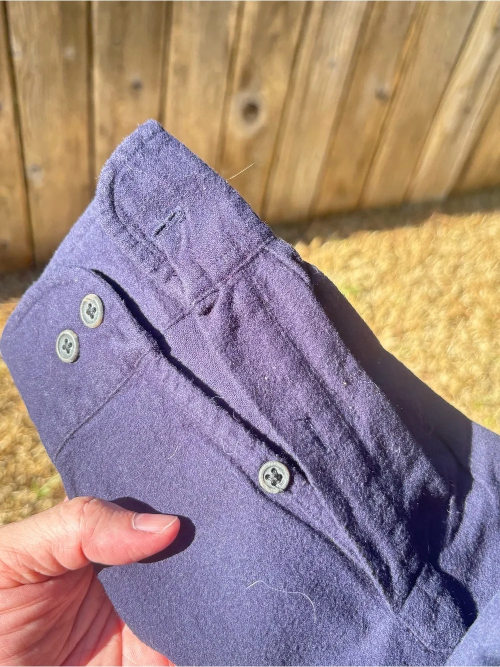 Banana Republic Navy Blue Button-Up Shirt Jacket
